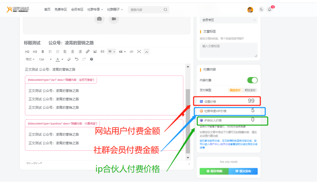 图片[17]-社群会员如何在社群网站发表【免费/付费】内容-前行者团队